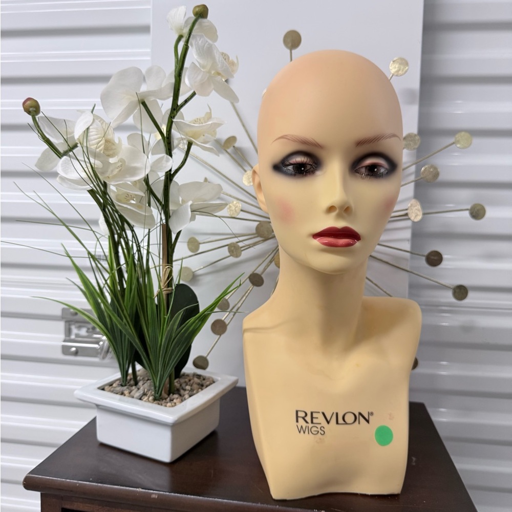 Revlon Mannequin Head With Makeup And Floral Accent